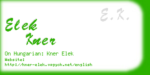 elek kner business card